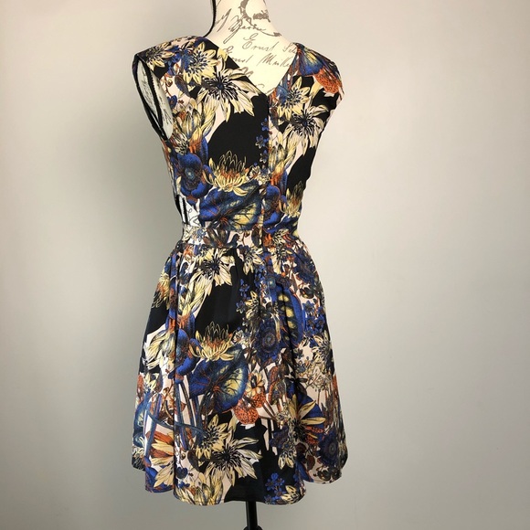 Jealous Tomato Floral Print Cut Out Dress- S - Picture 2 of 8